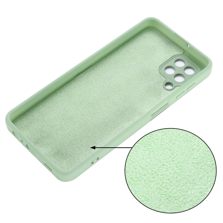 Custodia protettiva a copertura totale anticaduta in silicone liquido tinta unita, For Samsung Galaxy M32 4G Indian Version