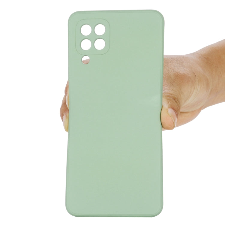 Custodia protettiva a copertura totale anticaduta in silicone liquido tinta unita, For Samsung Galaxy M32 4G Indian Version