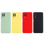 Custodia protettiva a copertura totale anticaduta in silicone liquido tinta unita, For Samsung Galaxy M32 4G Indian Version