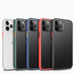 Custodia TPU antiurto con pulsante colorato per iPhone 12
