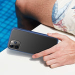 Custodia TPU antiurto con pulsante colorato per iPhone 12