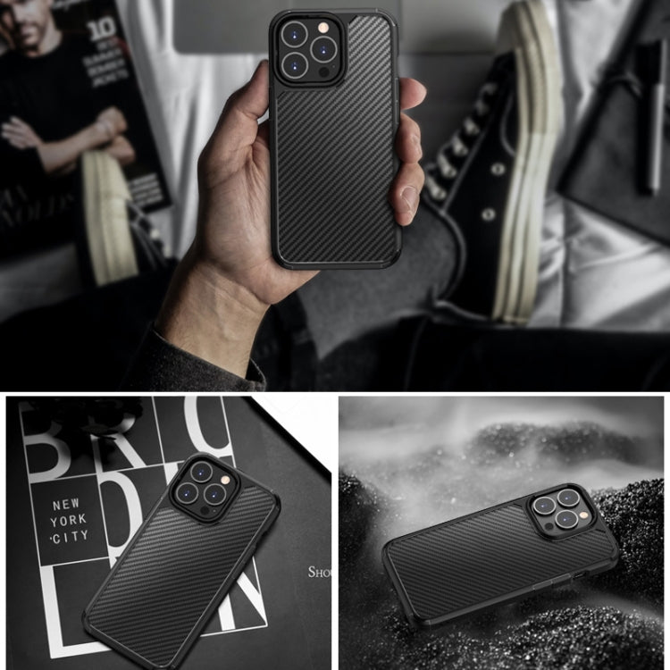 Custodia TPU e PC con fibra di carbonio per iPhone 13 mini