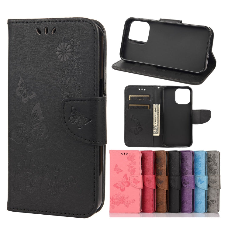 Custodia portafoglio in pelle con farfalla per iPhone 13 Pro Max