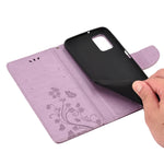 Custodia portafoglio in pelle con motivo farfalla per iPhone 13 m
