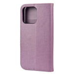 Custodia portafoglio in pelle con motivo farfalla per iPhone 13 P