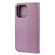 Custodia in pelle flip orizzontale con motivo floreale a farfalla con supporto, slot per schede e portafoglio, For iPhone 13 Pro, For iPhone 13 Pro Max