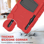 Cornice dello schermo di protezione a 3 strati + PC + Custodia combinata antiurto in silicone con supporto, For Samsung Galaxy Tab S7+/S7 FE 12.4 inch
