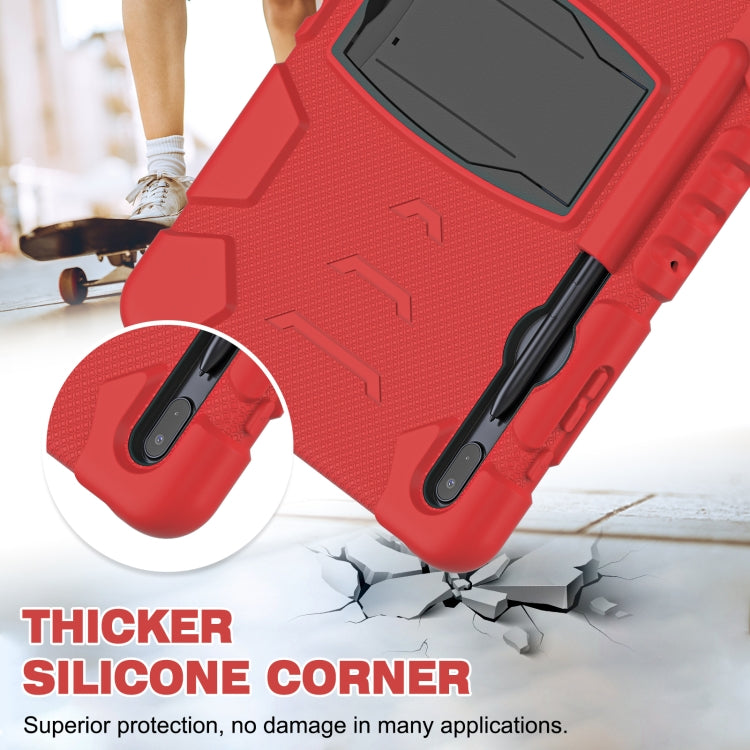 Cornice dello schermo di protezione a 3 strati + PC + Custodia combinata antiurto in silicone con supporto, For Samsung Galaxy Tab S7+/S7 FE 12.4 inch