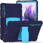 Cornice dello schermo di protezione a 3 strati + PC + Custodia combinata antiurto in silicone con supporto, For Samsung Galaxy Tab S7+/S7 FE 12.4 inch