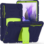 Cornice dello schermo di protezione a 3 strati + PC + Custodia combinata antiurto in silicone con supporto, For Samsung Galaxy Tab S7+/S7 FE 12.4 inch