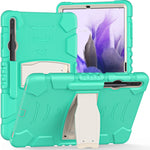 Cornice dello schermo di protezione a 3 strati + PC + Custodia combinata antiurto in silicone con supporto, For Samsung Galaxy Tab S7+/S7 FE 12.4 inch
