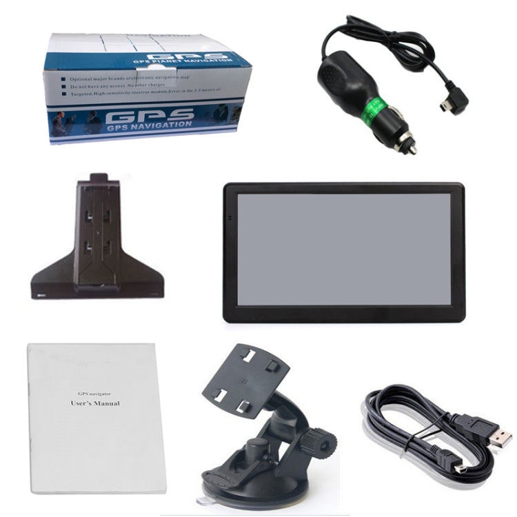 Navigatore GPS per auto da 7 pollici 8G+256M con schermo capacitivo ad alta configurazione, specifica: mappa Russia + Bielorussia + Ucraina, Russia + Belarus + Ukraine Map
