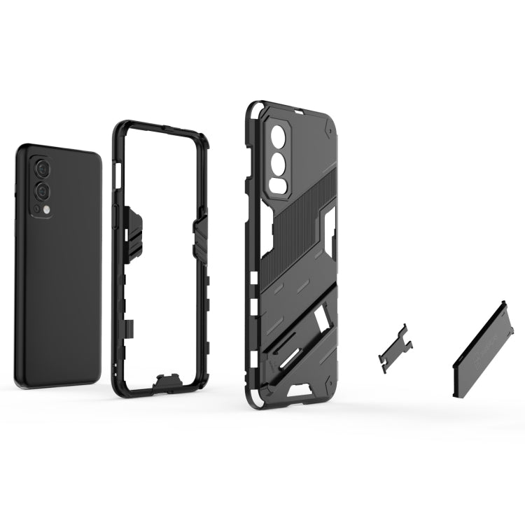 Punk Armor 2 in 1 PC + custodia antiurto in TPU con supporto invisibile, For OnePlus Nord 2 5G, For Honor X20 SE