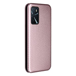 Struttura in fibra di carbonio Flip orizzontale magnetico Custodia in pelle TPU + PC + PU con slot per schede, For OPPO A16, For Sharp Aquos Sense 6