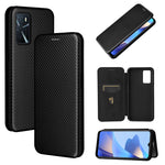 Struttura in fibra di carbonio Flip orizzontale magnetico Custodia in pelle TPU + PC + PU con slot per schede, For OPPO A16, For Sharp Aquos Sense 6