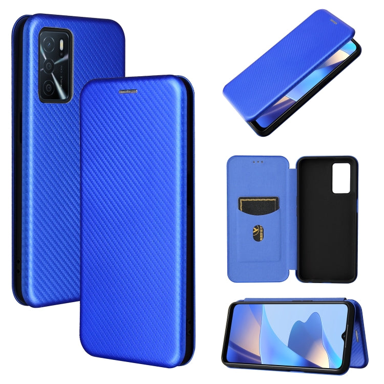 Struttura in fibra di carbonio Flip orizzontale magnetico Custodia in pelle TPU + PC + PU con slot per schede, For OPPO A16, For Sharp Aquos Sense 6