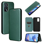 Struttura in fibra di carbonio Flip orizzontale magnetico Custodia in pelle TPU + PC + PU con slot per schede, For OPPO A16, For Sharp Aquos Sense 6