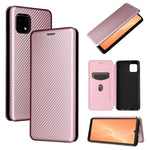 Struttura in fibra di carbonio Flip orizzontale magnetico Custodia in pelle TPU + PC + PU con slot per schede, For OPPO A16, For Sharp Aquos Sense 6