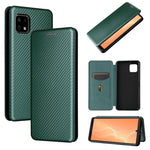 Struttura in fibra di carbonio Flip orizzontale magnetico Custodia in pelle TPU + PC + PU con slot per schede, For OPPO A16, For Sharp Aquos Sense 6