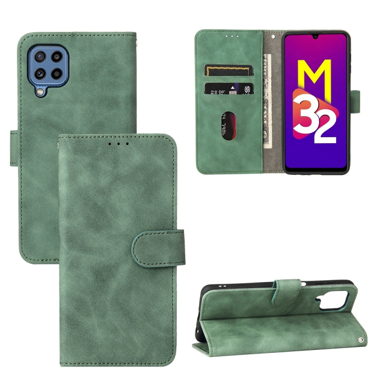 Tinta unita Skin Feel Fibbia magnetica Flip orizzontale Custodia in pelle PU con struttura in vitello con supporto e slot per schede e portafoglio, For OPPO A16, For Samsung Galaxy M32 (Global), For Samsung Galaxy M32 (India), For Sharp Aquos Sense 6
