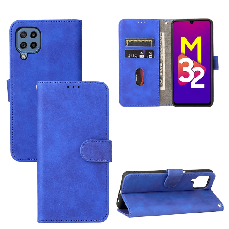 Tinta unita Skin Feel Fibbia magnetica Flip orizzontale Custodia in pelle PU con struttura in vitello con supporto e slot per schede e portafoglio, For OPPO A16, For Samsung Galaxy M32 (Global), For Samsung Galaxy M32 (India), For Sharp Aquos Sense 6