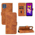 Tinta unita Skin Feel Fibbia magnetica Flip orizzontale Custodia in pelle PU con struttura in vitello con supporto e slot per schede e portafoglio, For OPPO A16, For Samsung Galaxy M32 (Global), For Samsung Galaxy M32 (India), For Sharp Aquos Sense 6