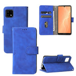 Tinta unita Skin Feel Fibbia magnetica Flip orizzontale Custodia in pelle PU con struttura in vitello con supporto e slot per schede e portafoglio, For OPPO A16, For Samsung Galaxy M32 (Global), For Samsung Galaxy M32 (India), For Sharp Aquos Sense 6