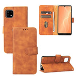 Tinta unita Skin Feel Fibbia magnetica Flip orizzontale Custodia in pelle PU con struttura in vitello con supporto e slot per schede e portafoglio, For OPPO A16, For Samsung Galaxy M32 (Global), For Samsung Galaxy M32 (India), For Sharp Aquos Sense 6