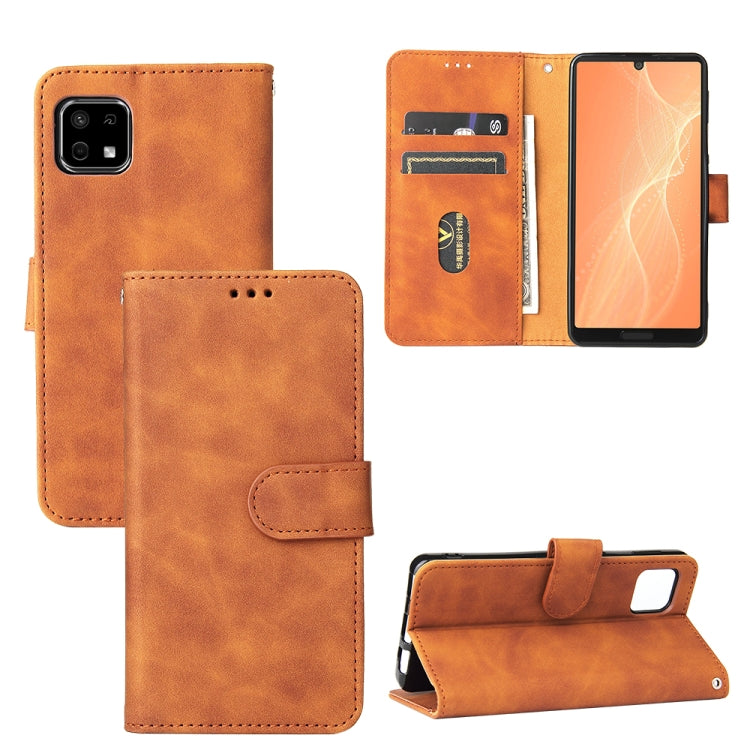 Tinta unita Skin Feel Fibbia magnetica Flip orizzontale Custodia in pelle PU con struttura in vitello con supporto e slot per schede e portafoglio, For OPPO A16, For Samsung Galaxy M32 (Global), For Samsung Galaxy M32 (India), For Sharp Aquos Sense 6