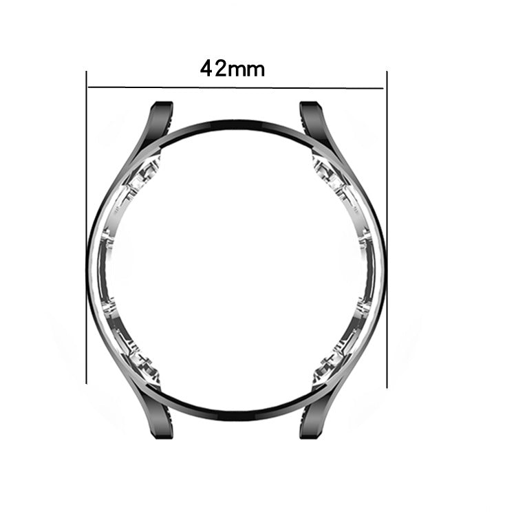 Custodia protettiva in TPU a metà confezione cava galvanica, For Samsung Galaxy Watch4 Classic 42mm, For Samsung Galaxy Watch4 Classic 46mm