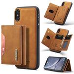 DG.MING M2 Series 3-Fold Multi Card Bag + Cover posteriore magnetica Custodia antiurto con funzione portafoglio e supporto, For iPhone X, For iPhone XS, For iPhone XS Max