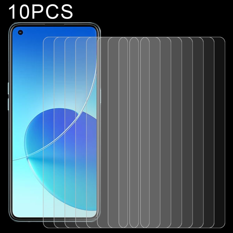 10 pellicole in vetro temperato da 0,26 mm 9H 2,5D, For OPPO A16 / A16S (10 PCS), For OPPO Reno6 4G / Reno6 Z (10 PCS)