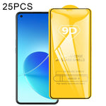 25 pellicole in vetro temperato a schermo intero con colla piena 9D, For OPPO A16 / A16S (1 PC), For OPPO Reno6 4G / Reno6 Z (1 PC)
