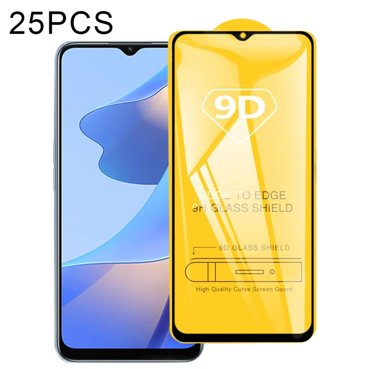 25 pellicole in vetro temperato a schermo intero con colla piena 9D, For OPPO A16 / A16S (1 PC), For OPPO Reno6 4G / Reno6 Z (1 PC)