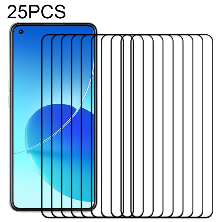 Pellicola protettiva per schermo in vetro temperato a copertura totale con colla intera da 25 pezzi, For OPPO Reno6 4G / Reno6 Z (25 PCS), For Asus Zenfone 8 (25 PCS), For OPPO A16 / A16S (25 PCS), For Asus Zenfone 8 Flip (25 PCS)