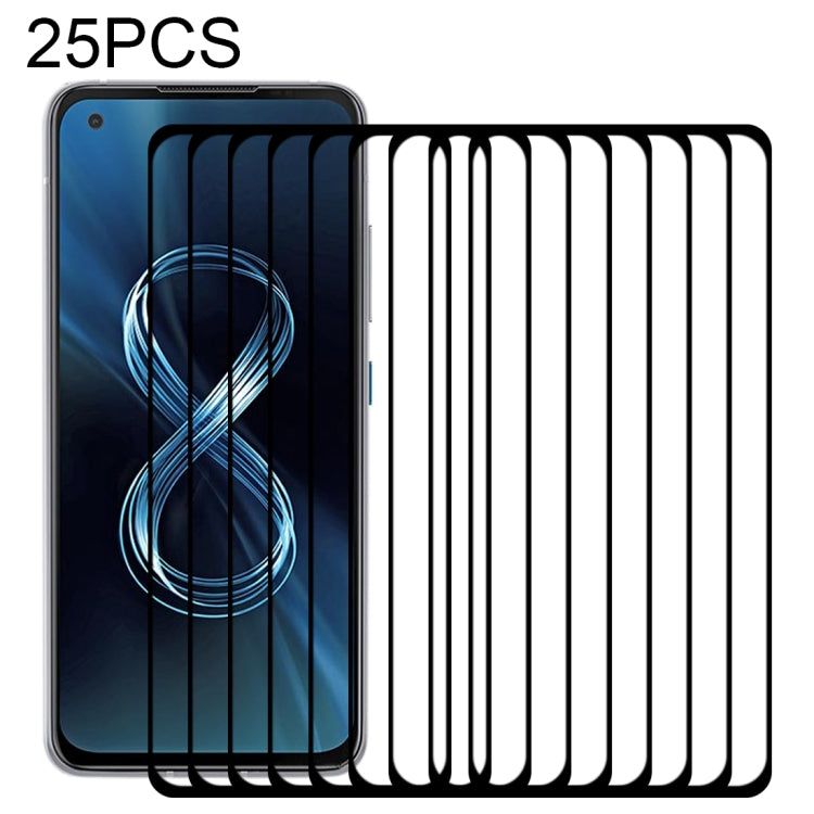 Pellicola protettiva per schermo in vetro temperato a copertura totale con colla intera da 25 pezzi, For OPPO Reno6 4G / Reno6 Z (25 PCS), For Asus Zenfone 8 (25 PCS), For OPPO A16 / A16S (25 PCS), For Asus Zenfone 8 Flip (25 PCS)