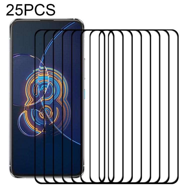 Pellicola protettiva per schermo in vetro temperato a copertura totale con colla intera da 25 pezzi, For OPPO Reno6 4G / Reno6 Z (25 PCS), For Asus Zenfone 8 (25 PCS), For OPPO A16 / A16S (25 PCS), For Asus Zenfone 8 Flip (25 PCS)