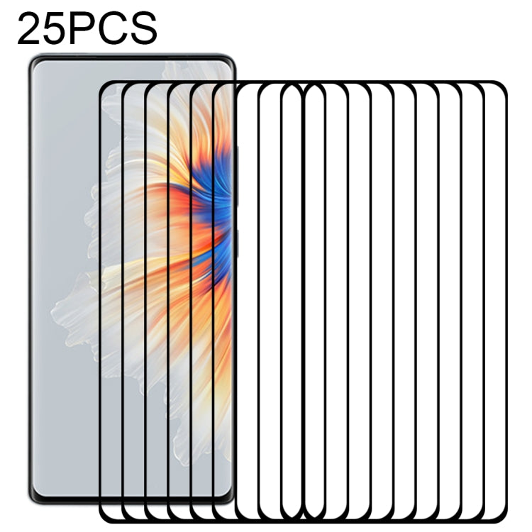 Pellicola in vetro temperato a schermo intero con bordo curvo 3D da 25 pezzi, For Xiaomi Mi Mix 4 (25 PCS)