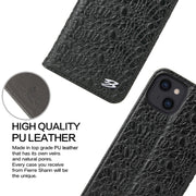 Fierre Shann Crocodile Texture Magnetic Flip orizzontale Custodia in vera pelle con supporto e slot per schede, For iPhone 13 mini, For iPhone 13, For iPhone 13 Pro, For iPhone 13 Pro Max