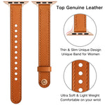 Cinturino di ricambio per cinturino in pelle stile coppia da 14 mm per Apple Watch Series, 7 41mm / 6 & SE & 5 & 4 40mm / 3 & 2 & 1 38mm, 7 45mm / 6 & SE & 5 & 4 44mm / 3 & 2 & 1 42mm