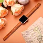 Cinturino di ricambio per cinturino in pelle stile coppia da 14 mm per Apple Watch Series, 7 41mm / 6 & SE & 5 & 4 40mm / 3 & 2 & 1 38mm, 7 45mm / 6 & SE & 5 & 4 44mm / 3 & 2 & 1 42mm