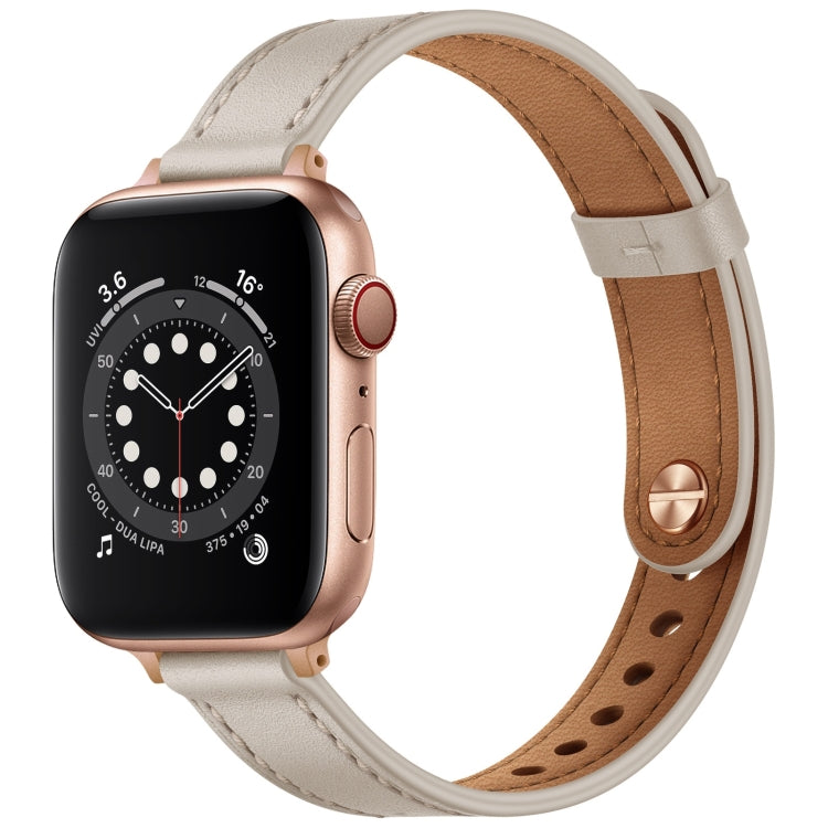 Cinturino di ricambio per cinturino in pelle stile coppia da 14 mm per Apple Watch Series, 7 41mm / 6 & SE & 5 & 4 40mm / 3 & 2 & 1 38mm, 7 45mm / 6 & SE & 5 & 4 44mm / 3 & 2 & 1 42mm
