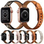 Cinturino di ricambio per cinturino in pelle stile coppia da 14 mm per Apple Watch Series, 7 41mm / 6 & SE & 5 & 4 40mm / 3 & 2 & 1 38mm, 7 45mm / 6 & SE & 5 & 4 44mm / 3 & 2 & 1 42mm