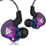 QKZ AK6 Auricolare sportivo con subwoofer cablato in-ear da 3,5 mm, lunghezza del cavo: circa 1,2 m, 1 PCS, 1 Pair