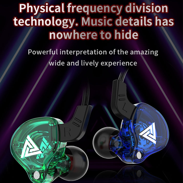 QKZ AK6 Auricolare sportivo con subwoofer cablato in-ear da 3,5 mm, lunghezza del cavo: circa 1,2 m, 1 PCS, 1 Pair