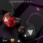 QKZ AK6 Auricolare sportivo con subwoofer cablato in-ear da 3,5 mm, lunghezza del cavo: circa 1,2 m, 1 PCS, 1 Pair