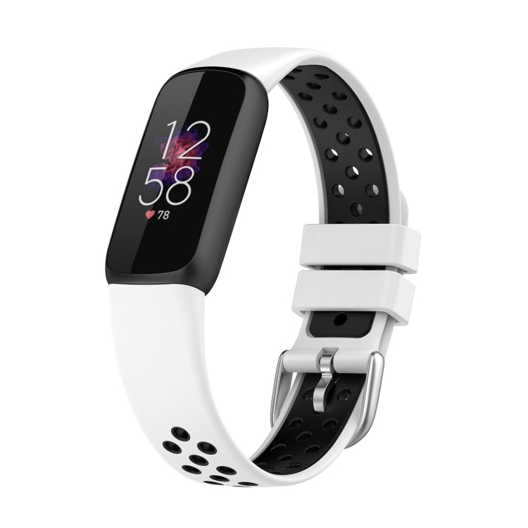 Cinturino di ricambio in silicone bicolore, For Fitbit Luxe