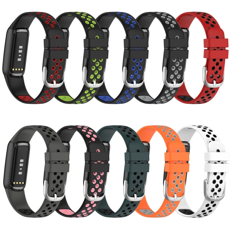 Cinturino di ricambio in silicone bicolore, For Fitbit Luxe