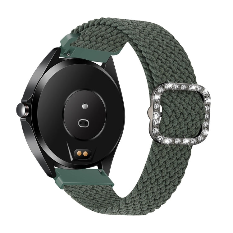Cinturino di ricambio per cinturino di ricambio con fibbia a diamante elastico intrecciato regolabile universale, For Garmin Venu/Vivoactive 3 20mm
