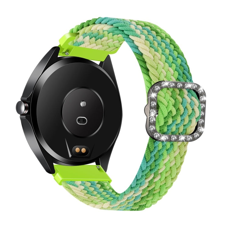 Cinturino di ricambio per cinturino di ricambio con fibbia a diamante elastico intrecciato regolabile universale, For Garmin Venu/Vivoactive 3 20mm